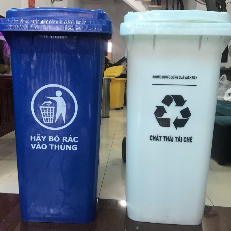 thùng lưu trữ rác thải y tế 120 lít