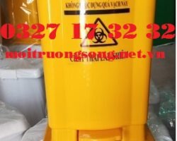 thùng rác y tế màu vàng chất thải lây nhiễm 15 lít