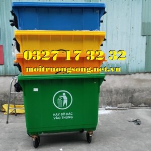 Các màu thông dụng thùng rác nhựa 660l
