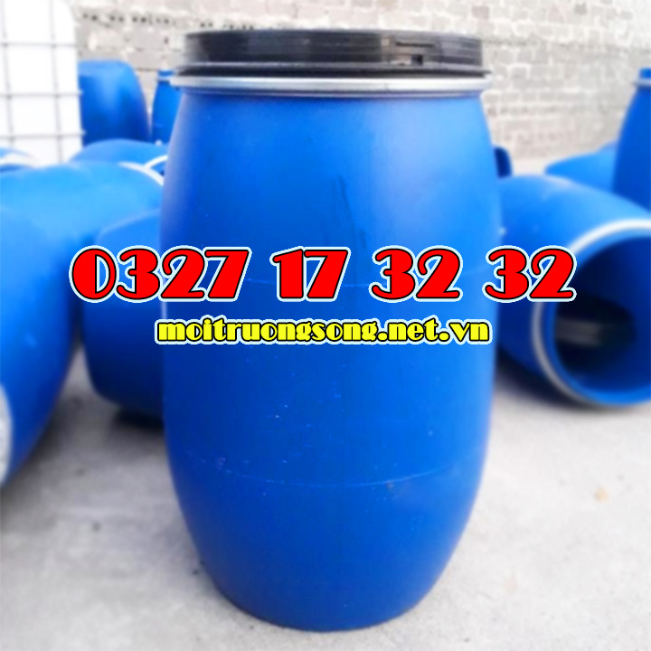 thung-phi-nhua-125-lit-dai-sat Thùng phi nhựa 125 lít đai sắt