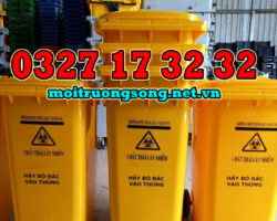 thùng đựng rác thải y tế màu vàng 240L