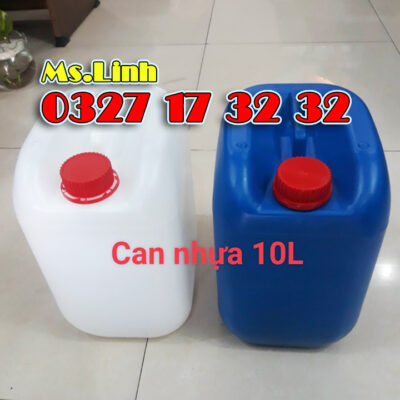 Can vuông 10l nắp đỏ, xanh trắng