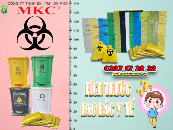 Tổng hợp kích cỡ các loại thùng rác và bao rác y tế - Hướng dẫn