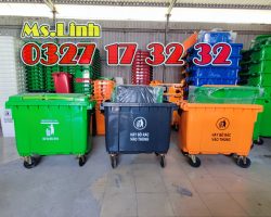 Thùng rác 660L HDPE nhựa Minh Khang