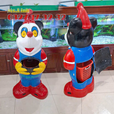 Cấu tạo bên trong thùng rác chuột mickey