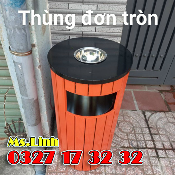 thung-dung-rac-kieu-go-gat-tan-A78C Thùng đựng rác kiểu gỗ gạt tàn A78C