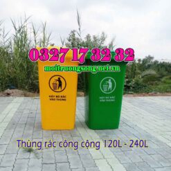 Thùng rác công cộng 120 lí HDPE