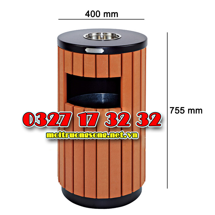 thung-rac-go-tron-a78-c Thùng rác gỗ tròn A78-C