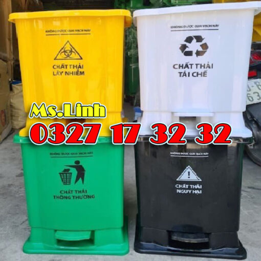 Thùng rác y tế 25L logo thông tư 20