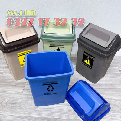 Mẫu thùng rác y tế lật nhỏ 5L