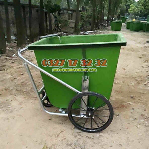 Xe gom rác 500L composite bánh lớn cho môi trường đô thị