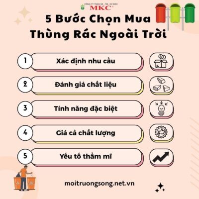 5 bước mua thùng rác theo nhu cầu