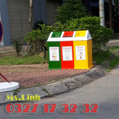 Thùng rác composite 3 ngăn MKC240L