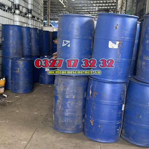 Thùng phi nhựa 200 lít cũ 2 nắp nhỏ