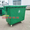 Xe gom rác 660L tôn thép tĩnh điện