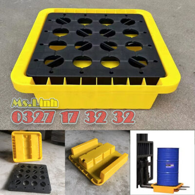Khay nhựa pallet chống rò rỉ tràn đổ 1 phi