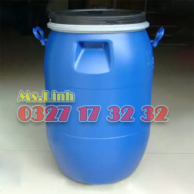 Thùng nhựa 60L có nắp phuy hóa chất