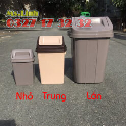 Kích cỡ thùng rác nhựa nắp lật các loại