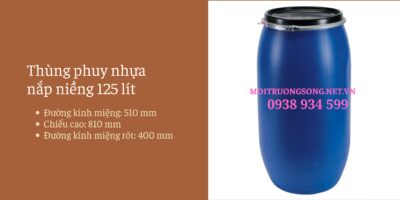 Thùng phuy nắp hở 125 lít nhựa