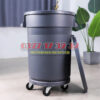 Thùng rác bếp tròn 120L có bánh xe