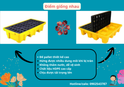điểm giống nhau pallet chống tràn thanh cao 2 và 4 phuy