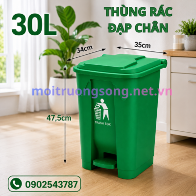 thùng rác đạp chân 30L