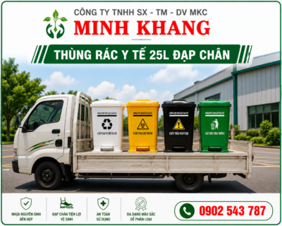 Thùng rác đạp chân 25L 