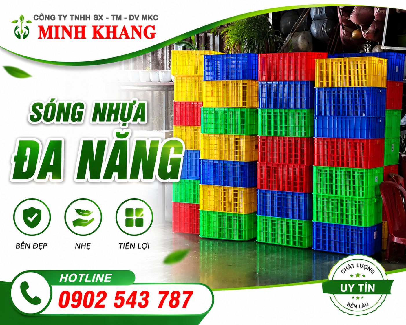 sóng nhựa công nghiệp loại lớn