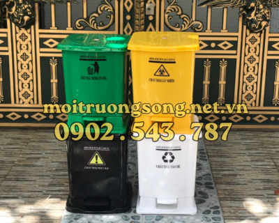 thùng rác đạp chân y tế 25L 