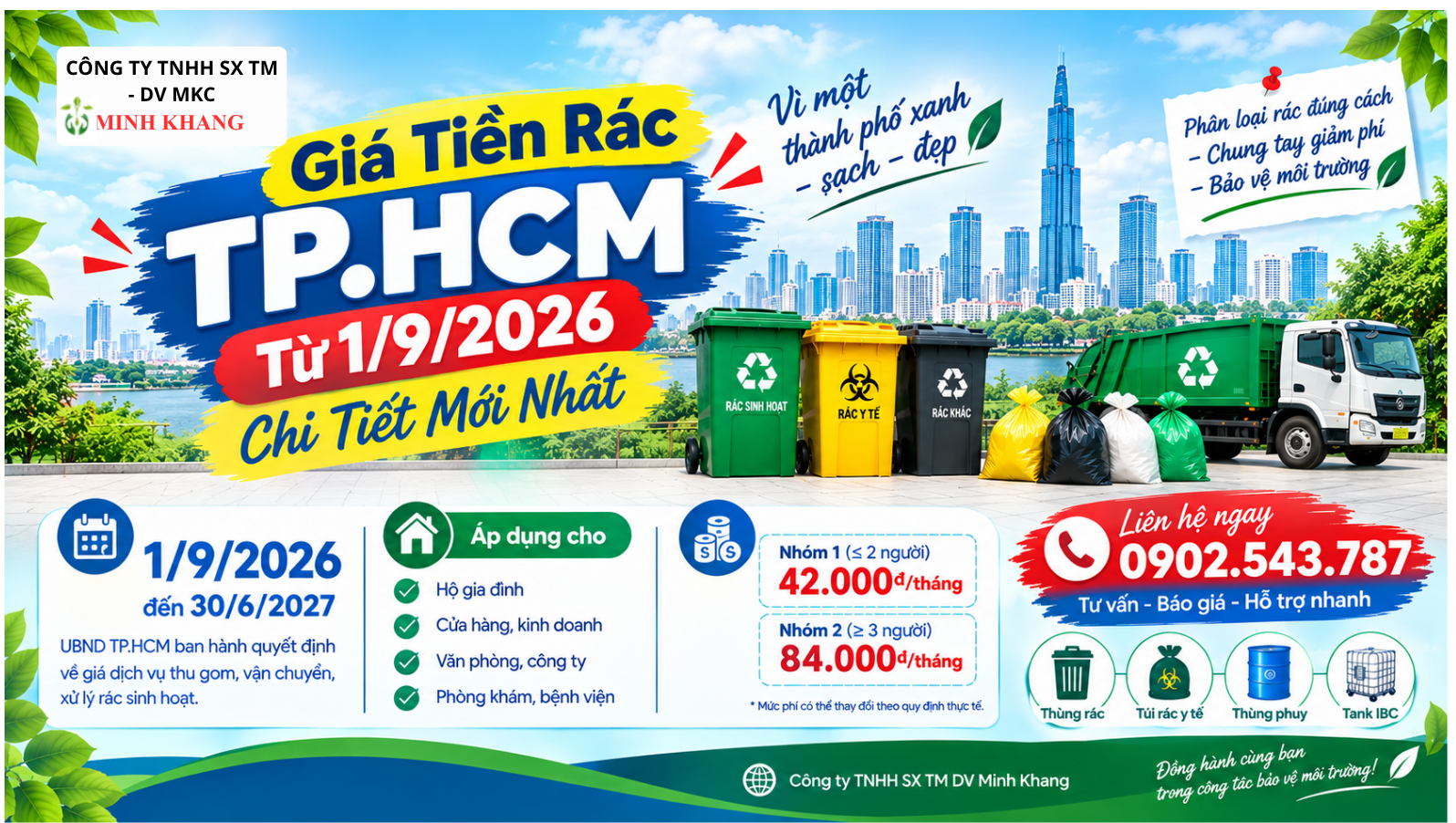 giá tiền rác tp.hcm