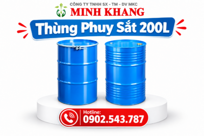 thùng phuy sắt 200L mới 100%